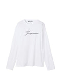 White Logo Crew Neck T-Shirt 1