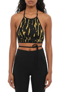 Black Abstract Halter Neck Top 1