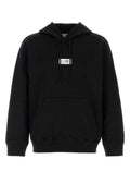 Black Printed Relaxed Hoodie 1