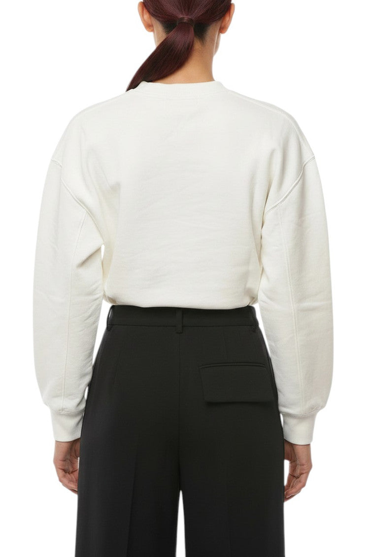 White Logo Crew Neck Sweatshirt 2