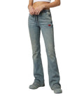 Blue Bootcut Mid Rise Jeans 1
