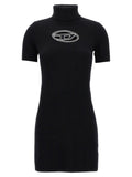 Black Logo Turtle Neck Mini Dress 1