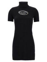 Black Logo Turtle Neck Mini Dress 1