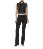 Black Slim Mid Rise Jeans 1