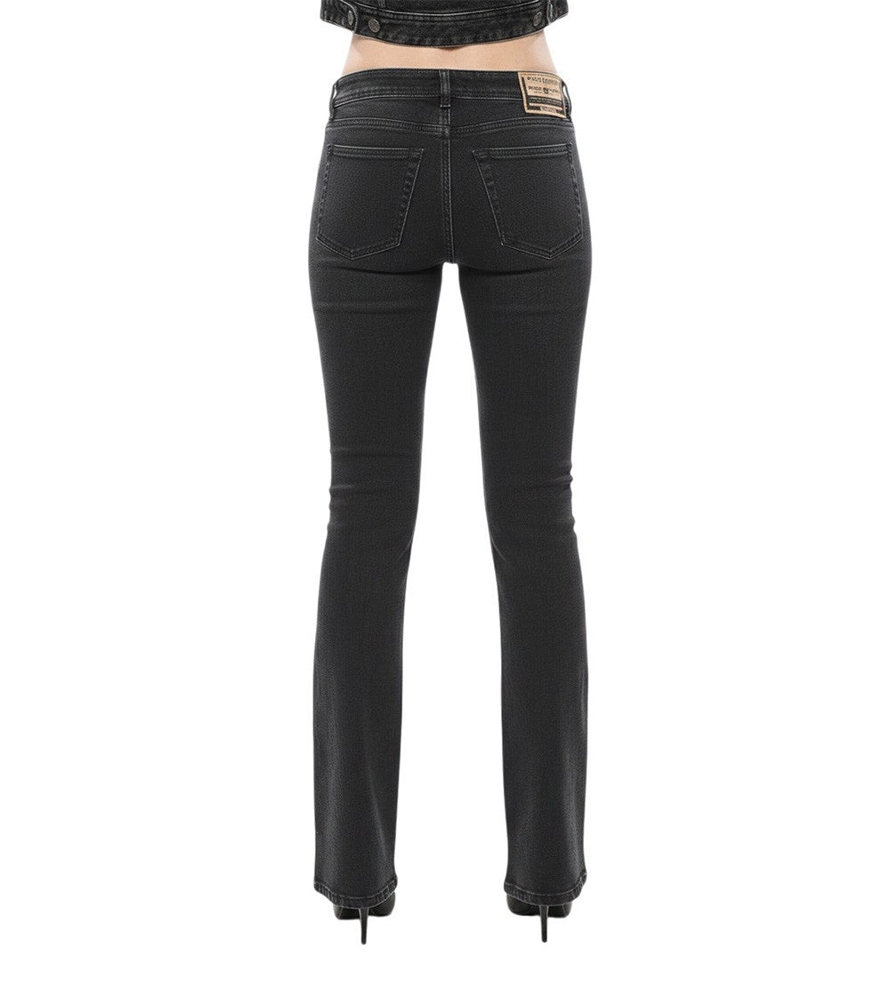 Black Slim Mid Rise Jeans 2