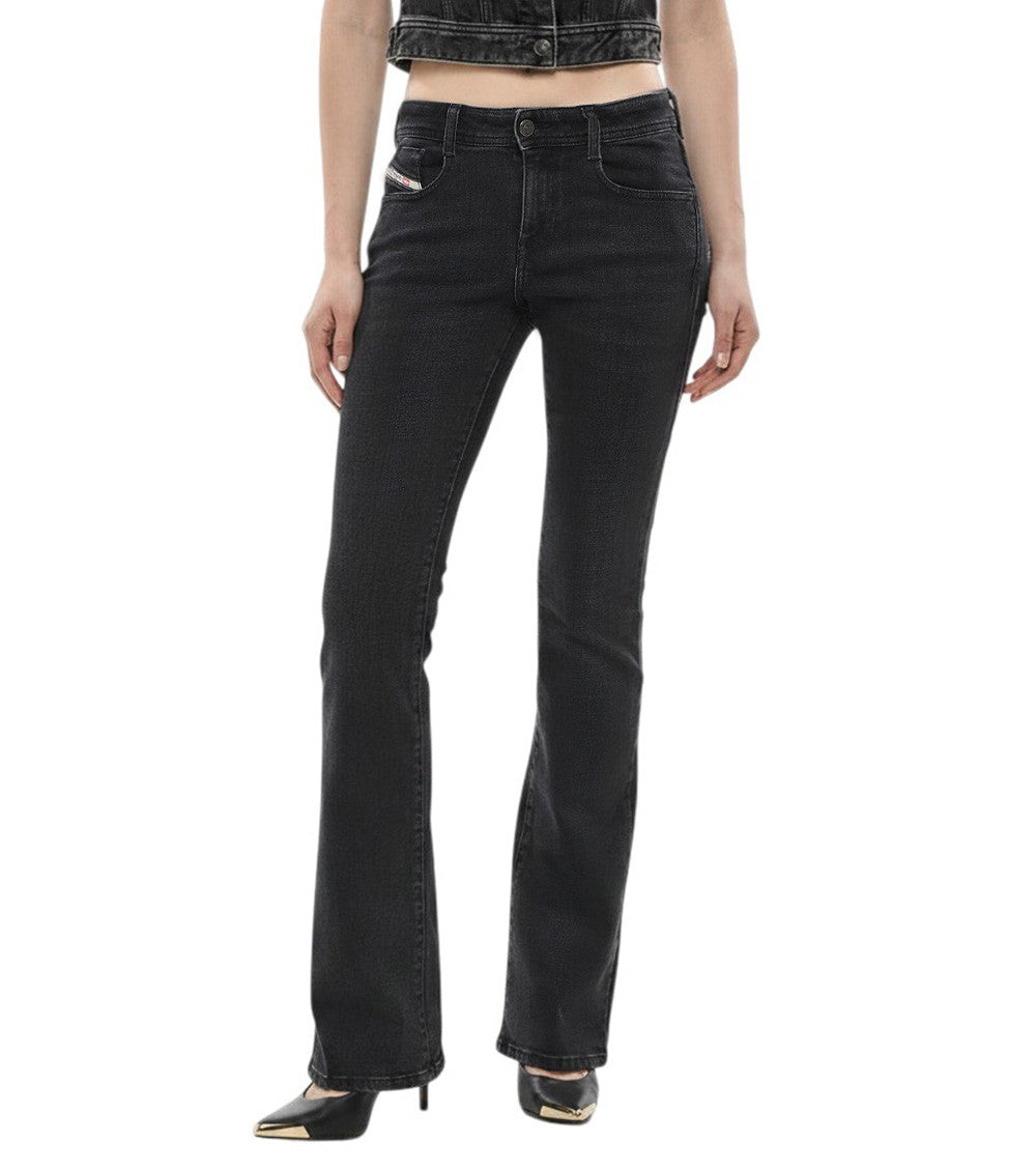 Black Slim Mid Rise Jeans 3