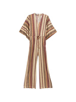 Multicolor Stripes V Neck Jumpsuit 1
