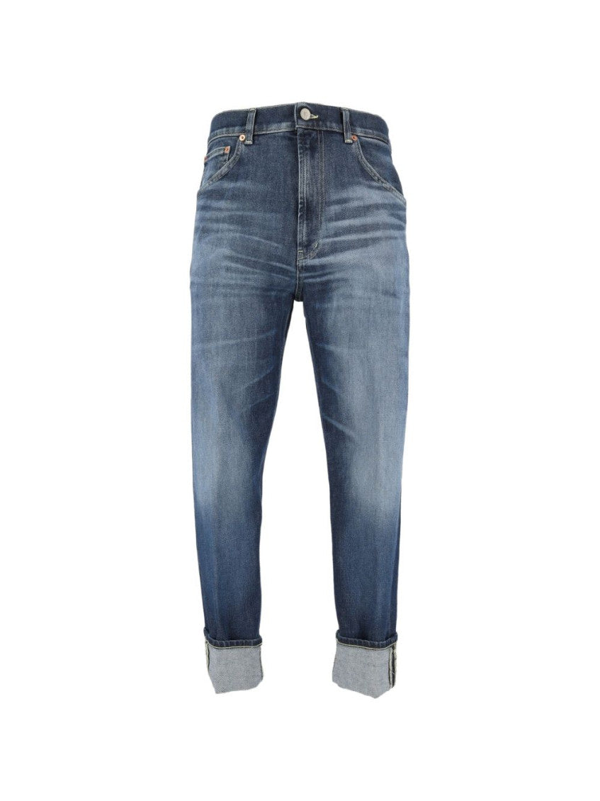 Blue Mid Rise Jeans 1