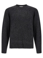 Grey Textured Crew Neck Sweater 1