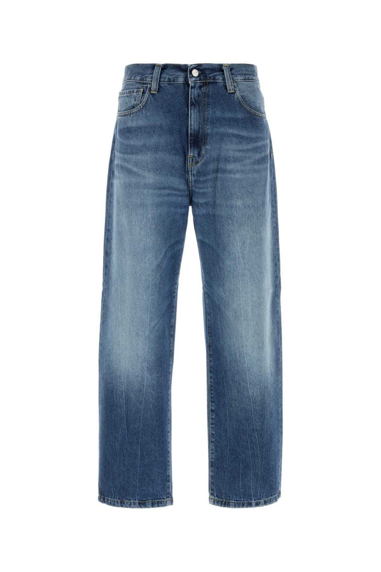 Blue Loose Mid Rise Jeans 1