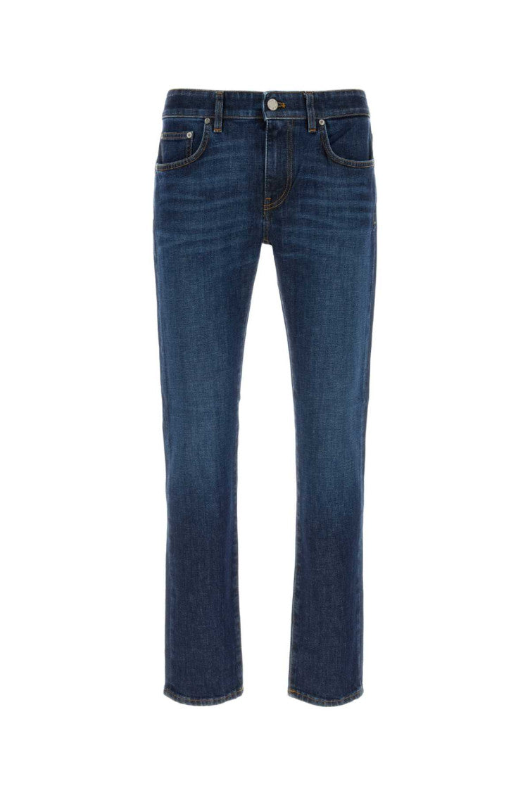 Blue Mid Rise Jeans 1