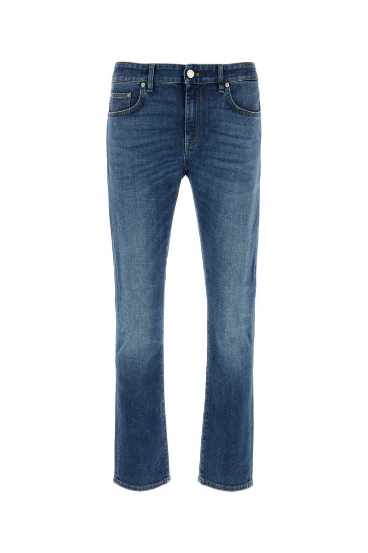Blue Mid Rise Jeans 1