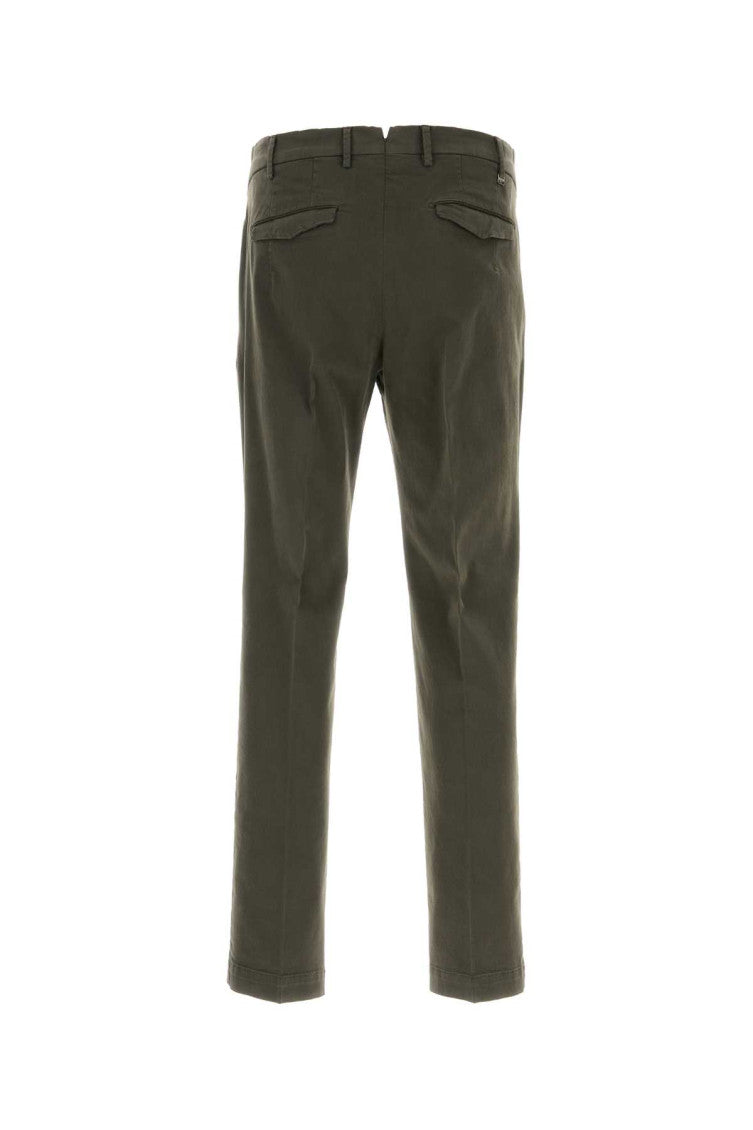 Olive Green Slim Trousers 2
