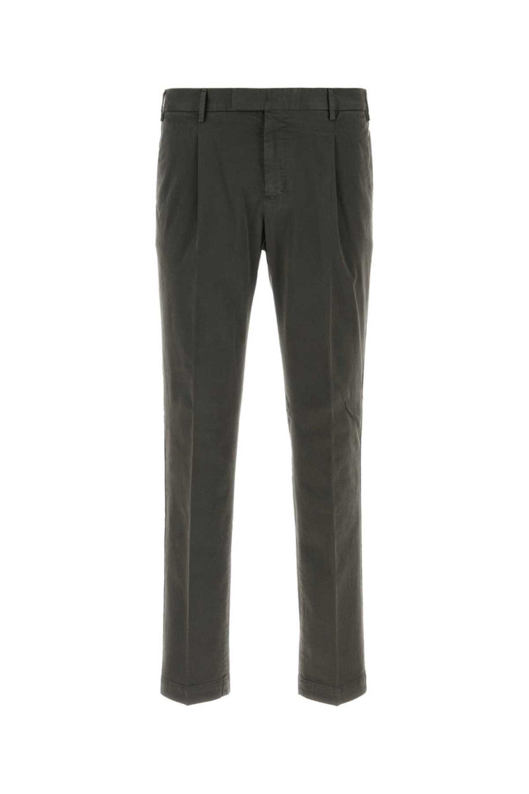 Dark Olive Slim Trousers 1