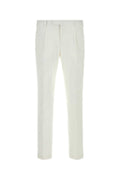 White Pleated Chino Pants 1