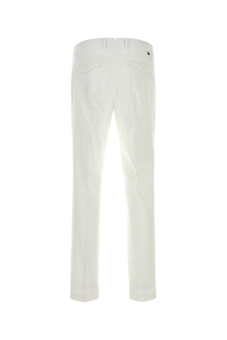 White Pleated Chino Pants 2