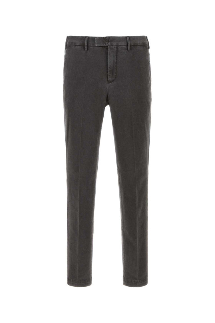 Dark Grey Flat Front Pants 1