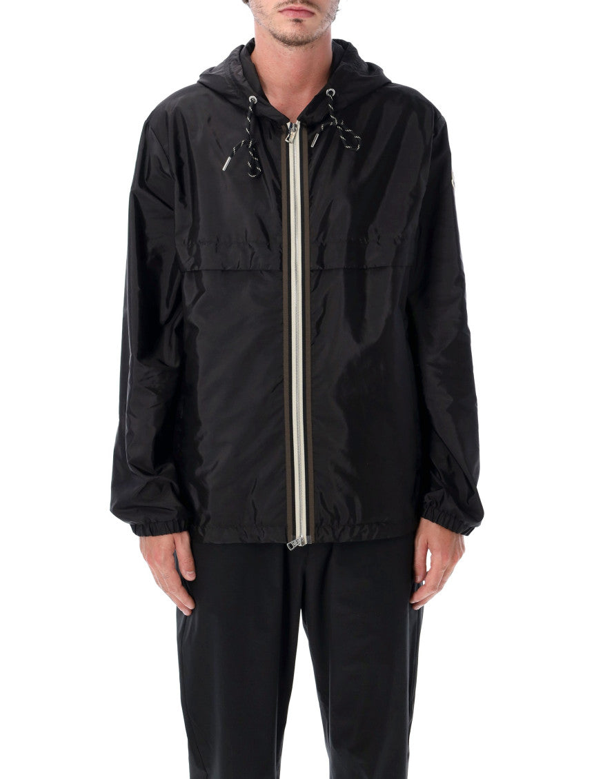 Black Solid Hood Jacket 1