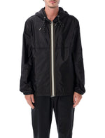 Black Solid Hood Jacket 1