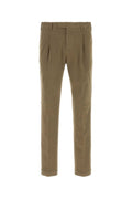 Khaki Tapered Pleated Trousers 1