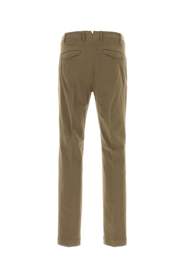 Khaki Tapered Pleated Trousers 2