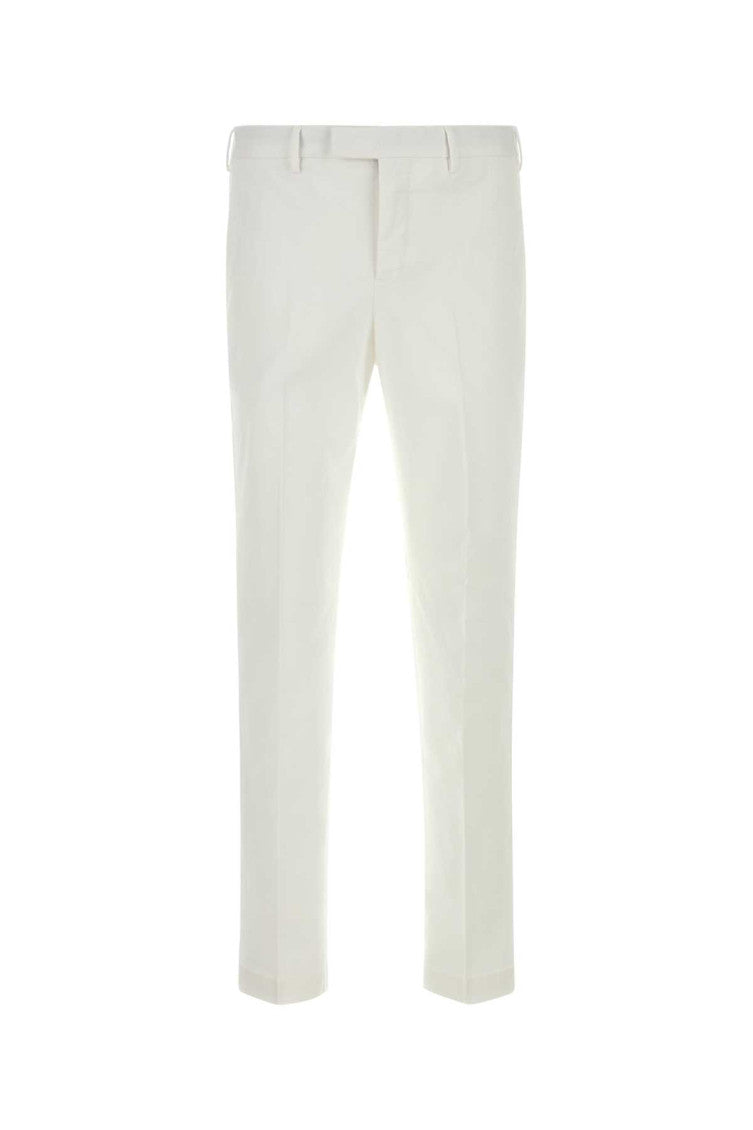 White Flat Front Pants 1