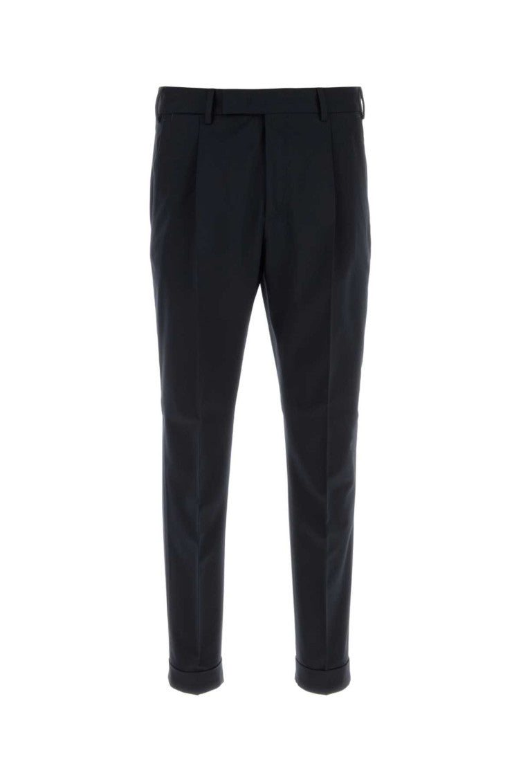 Midnight Blue Pleated Pants 1