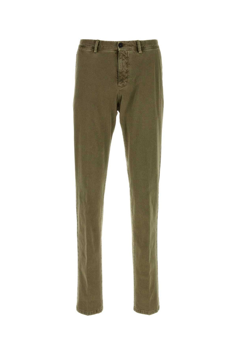 Green Flat Front Pants 1