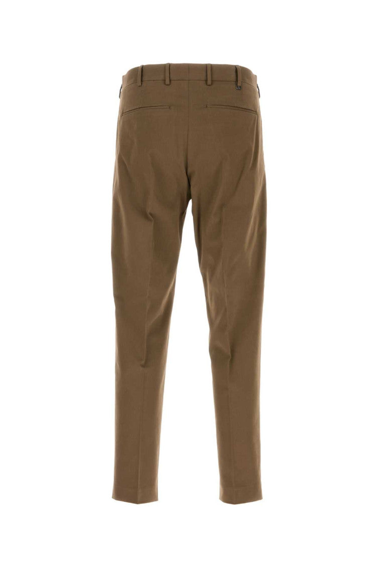 Brown Flat Front Trousers 2