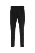 Black Tapered Pleated Trousers 1