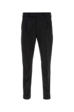Black Tapered Pleated Trousers 1