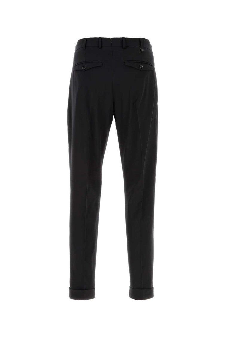 Black Tapered Pleated Trousers 2