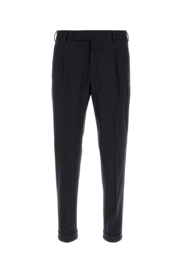 Midnight Blue Pleated Trousers 1