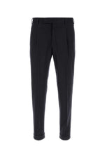Midnight Blue Pleated Trousers 1