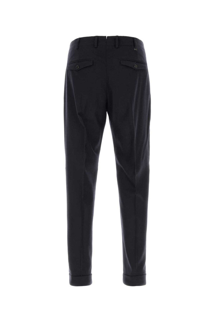 Midnight Blue Pleated Trousers 2