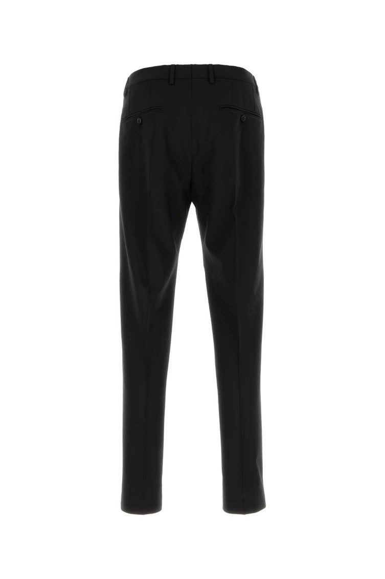 Black Flat Front Trousers 2