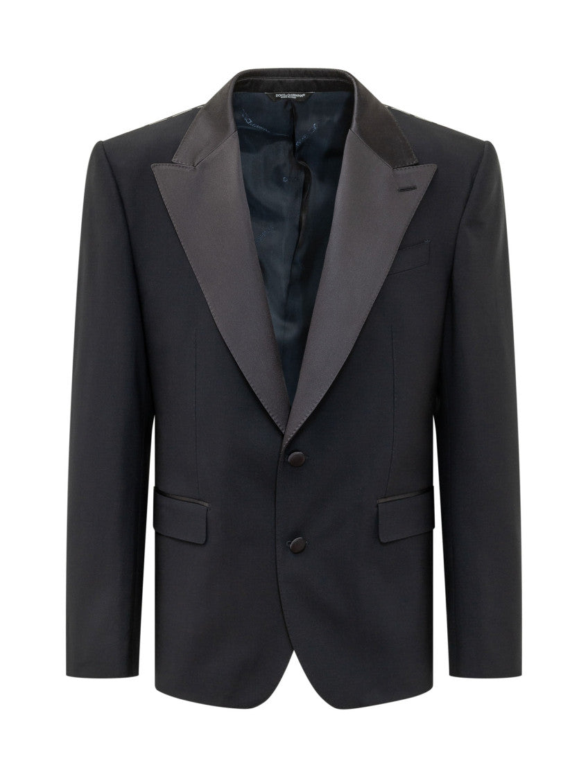 Blue Solid Peaked Lapel Suit 2