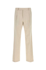 Light Beige Straight Trousers 1