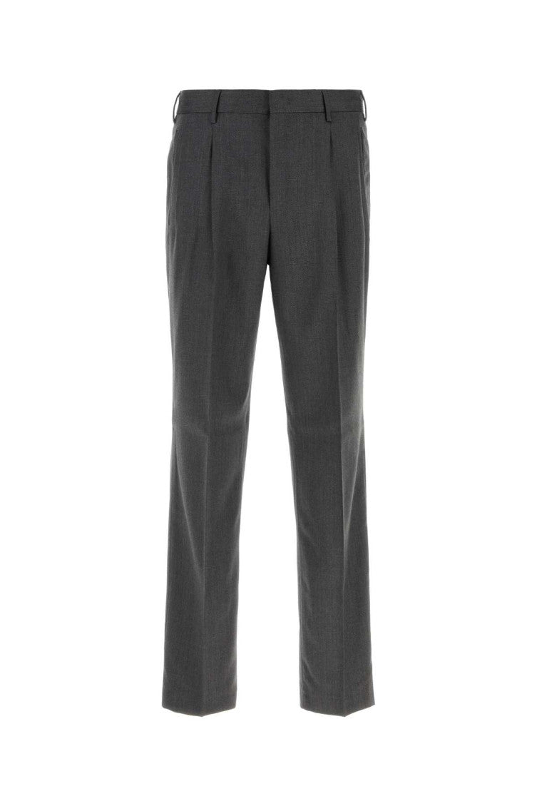 Dark Grey Pleated Pants 1
