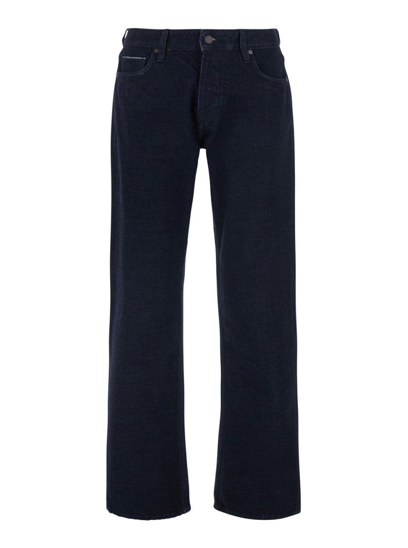 Navy Blue Straight Jeans 1