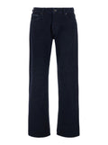 Navy Blue Straight Jeans 1