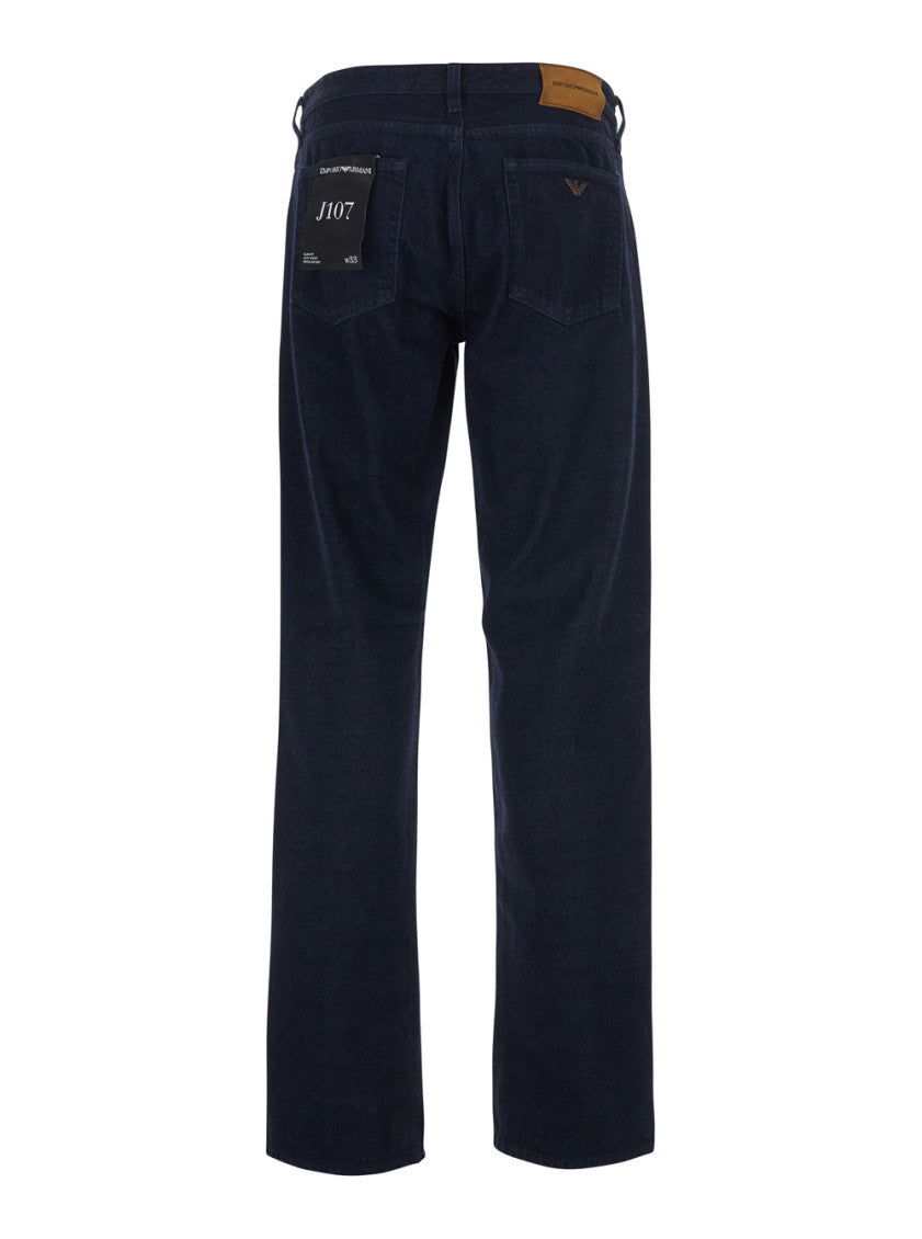 Navy Blue Straight Jeans 2