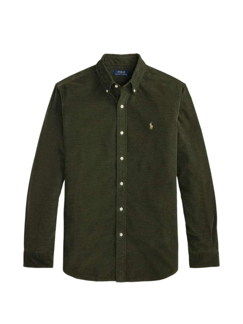 Dark Green Corduroy Shirt 1