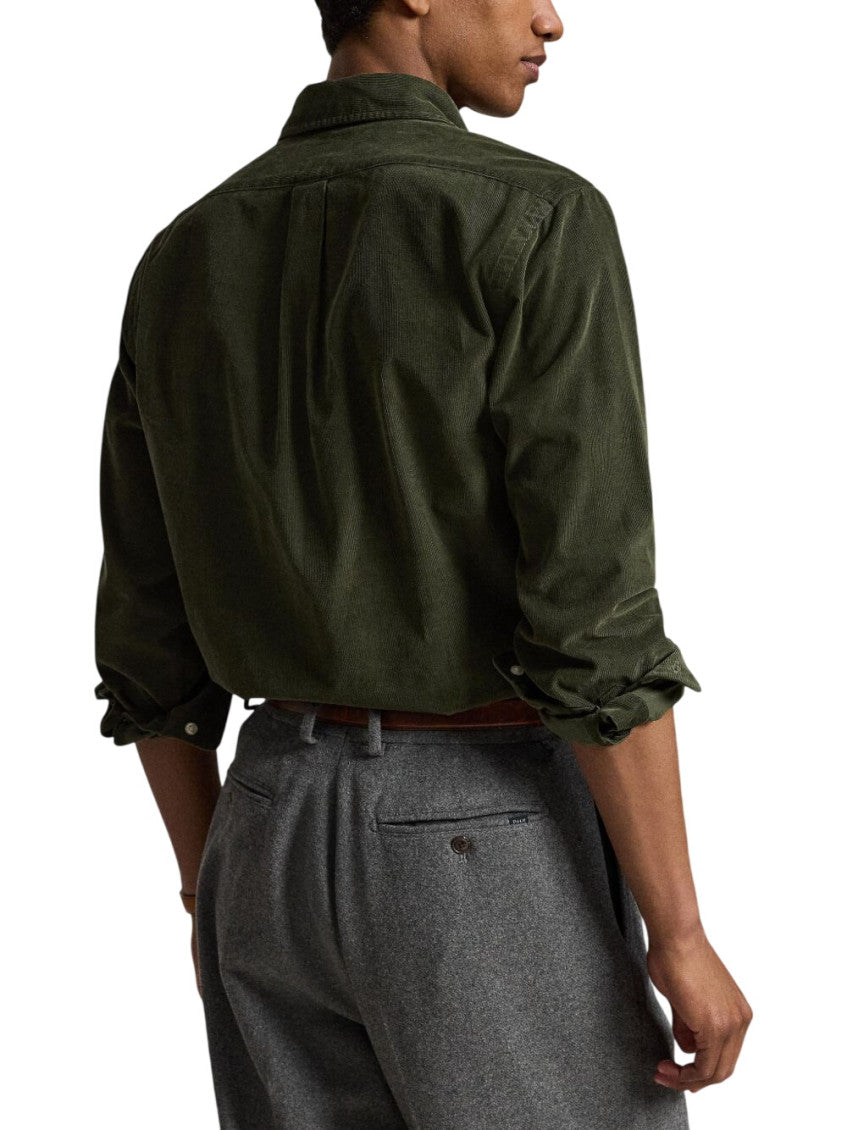 Dark Green Corduroy Shirt 2