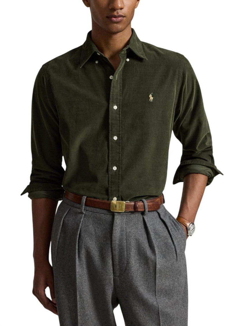Dark Green Corduroy Shirt 3