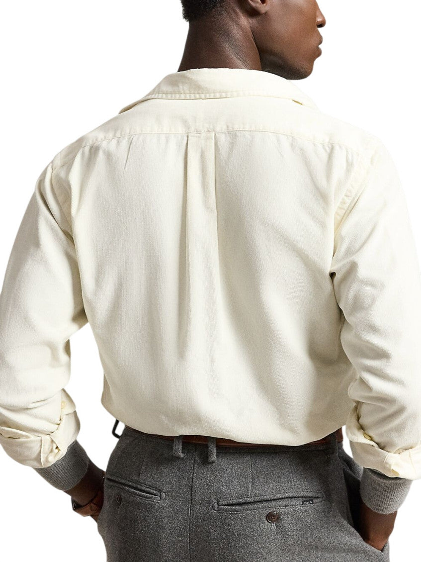 White Regular Corduroy Shirt 2