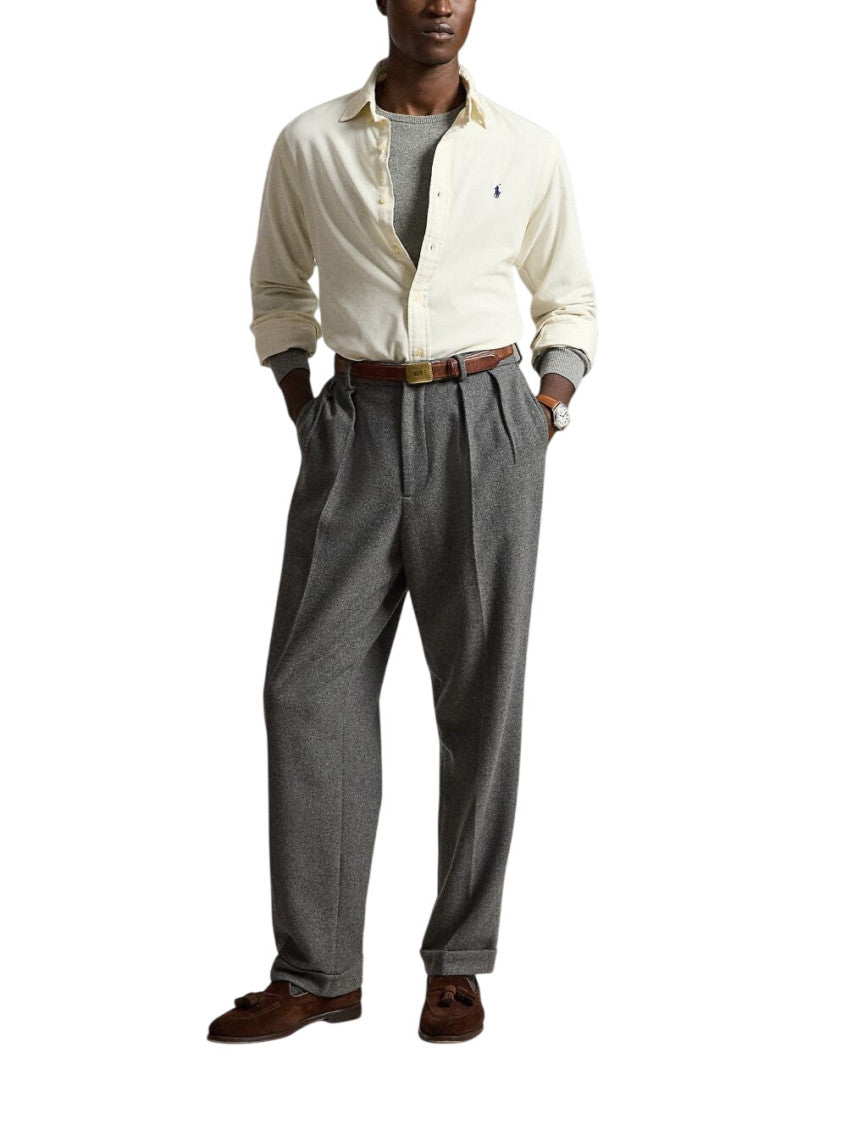 White Regular Corduroy Shirt 3