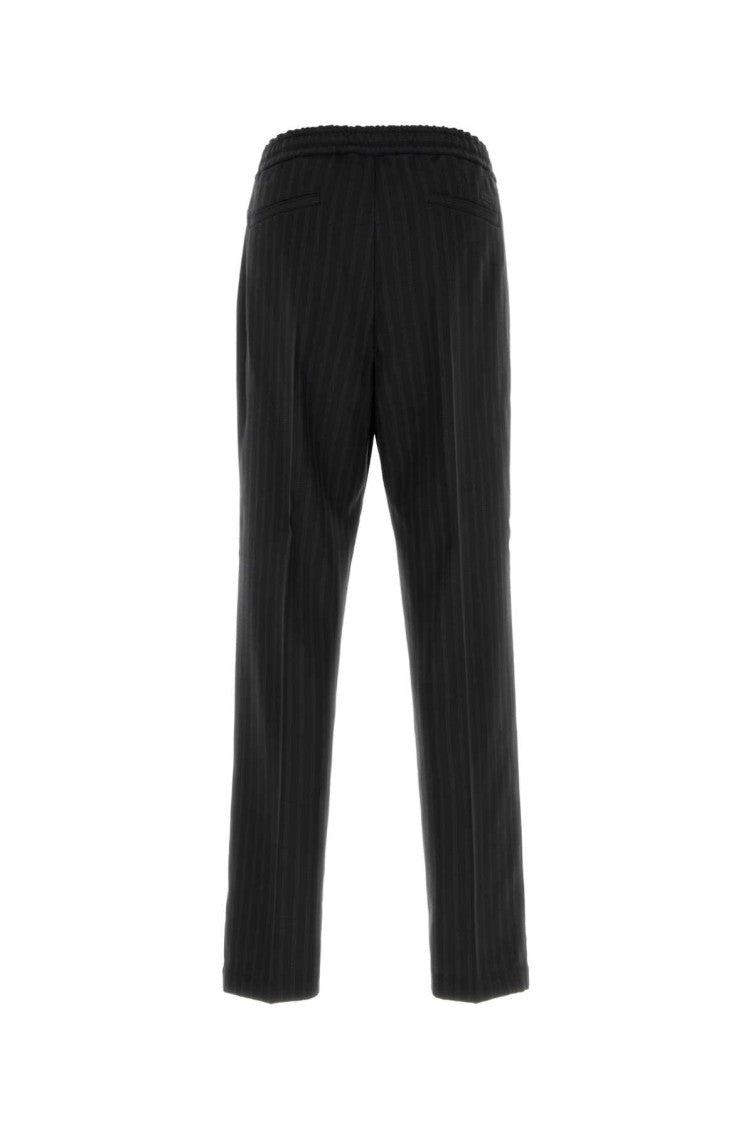 Black Stripes Elasticated Pants 2