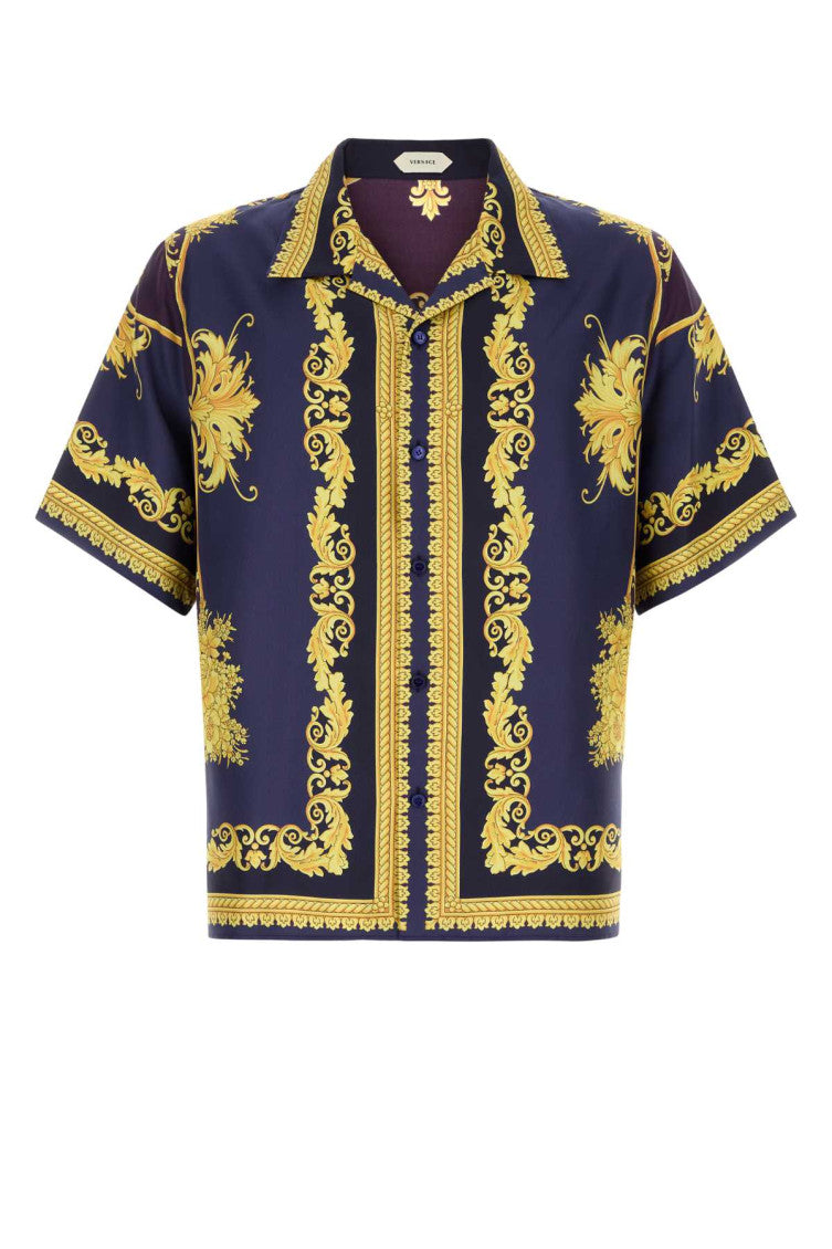 Blue Printed Regular Shirts 1