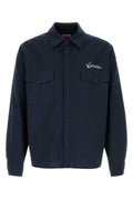 Navy Blue Logo Overshirt 1